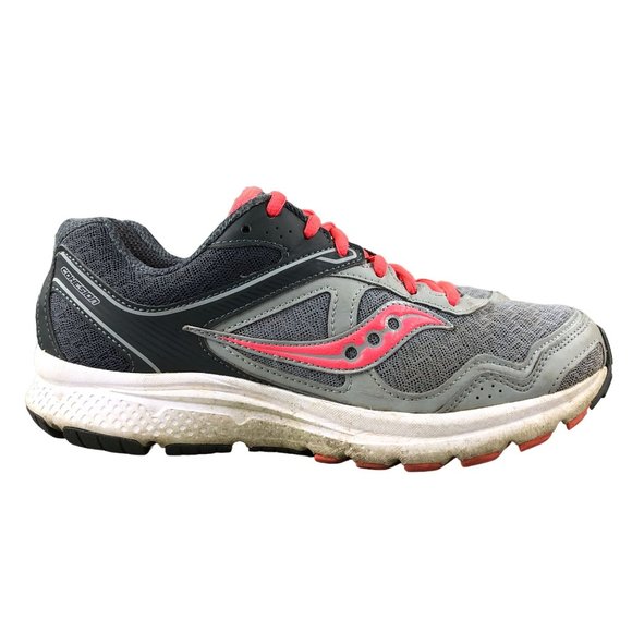 Saucony Women's Size 8 Grid Cohesion 10 Grey Pink Running Sneakers S15333-17 - Picture 1 of 13